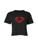 Black/Red AG Logo Crop Top