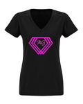 Black/ Pink Logo Women TEE