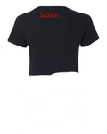 Black/Red AG Logo Crop Top